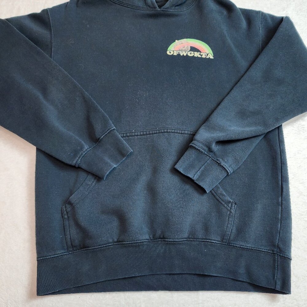 OFWGTKA Odd Future Wolf Gang Cat Rainbow Streetwear Graphic Hoodie Mens Small - Picture 6 of 9